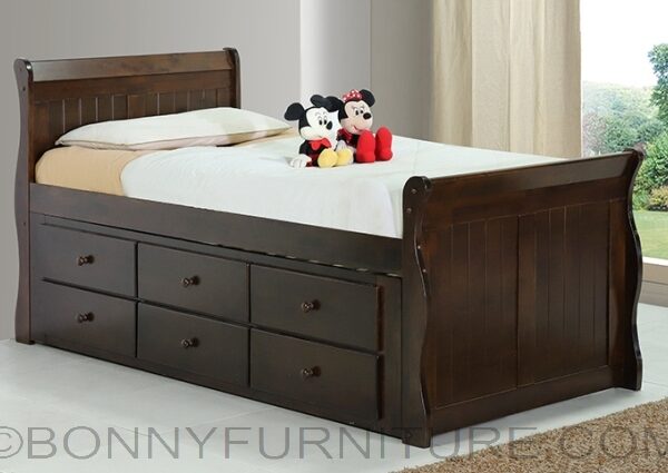 Olivia Trundle Bed With Pull Out, Double Trundle Bed King Size