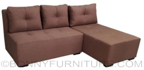 unice lshape sofa brown