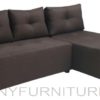 unice lshape sofa dark brown