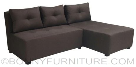 unice lshape sofa dark brown
