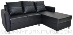 weave lshape sofa black