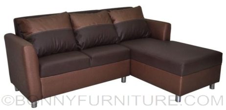 weave lshape sofa brown