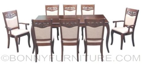 crystal 8-seater dining set