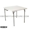 LIFETIME 37x37-INCH SQUARE FOLD-IN-HALF TABLE - WHITE