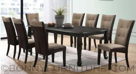 penny dining set 8seater brown