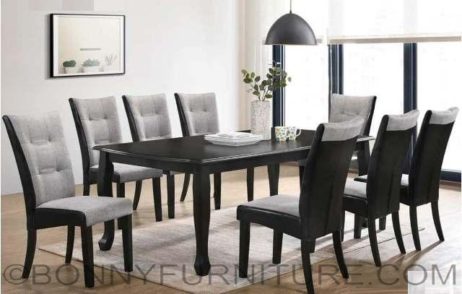 penny dining set 8seater gray